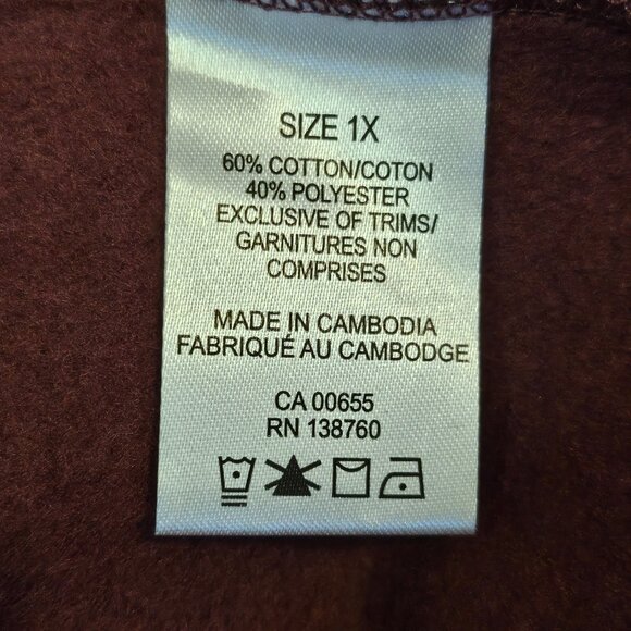 NWT PENNINGTONS Maroon Crew Neck Long Sleeve Sweatshirt/Sweater Size 1X - Picture 11 of 16